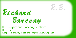 richard barcsay business card